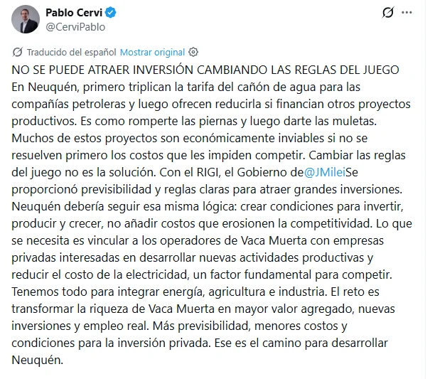 Pablo Cervi en X