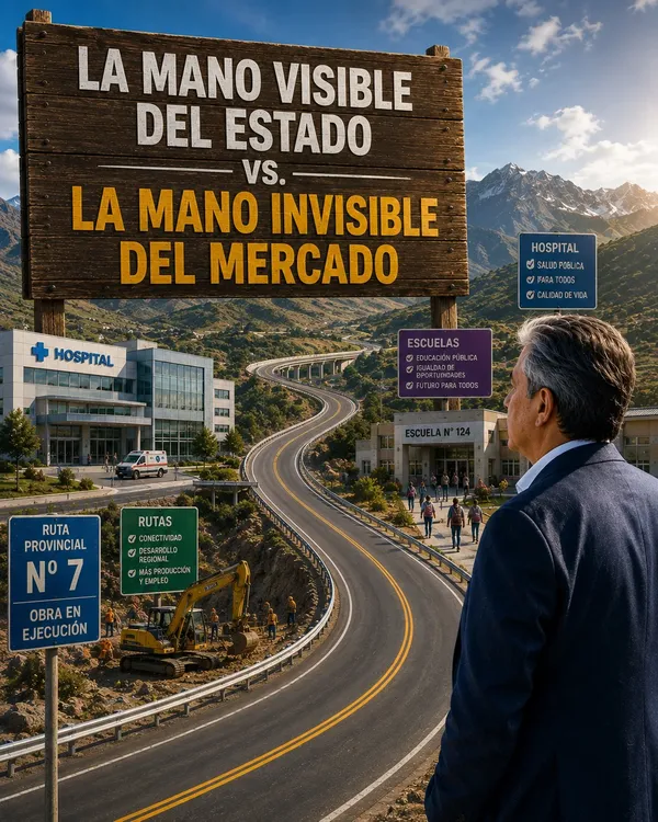 la mano visible del estado vs la mano invisible del mercado (imagen)
